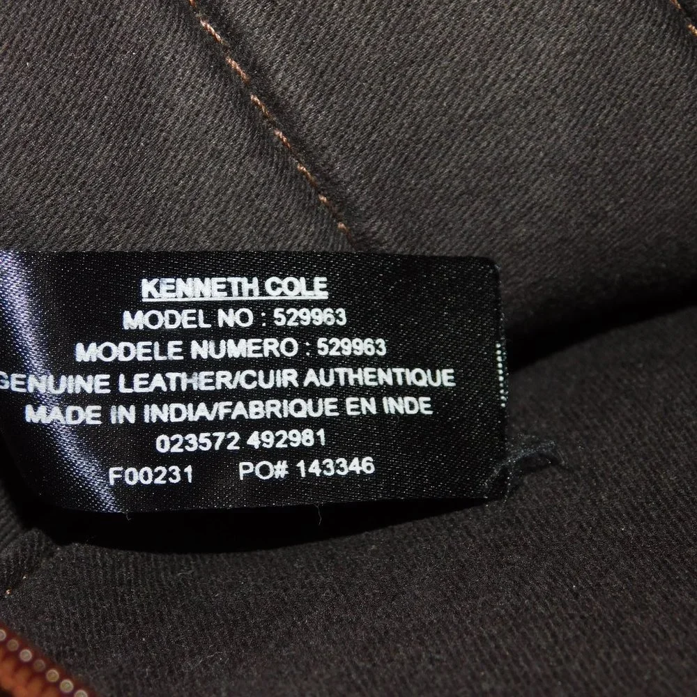 Kenneth Cole Leather Laptop Computer Business Briefcase Bag